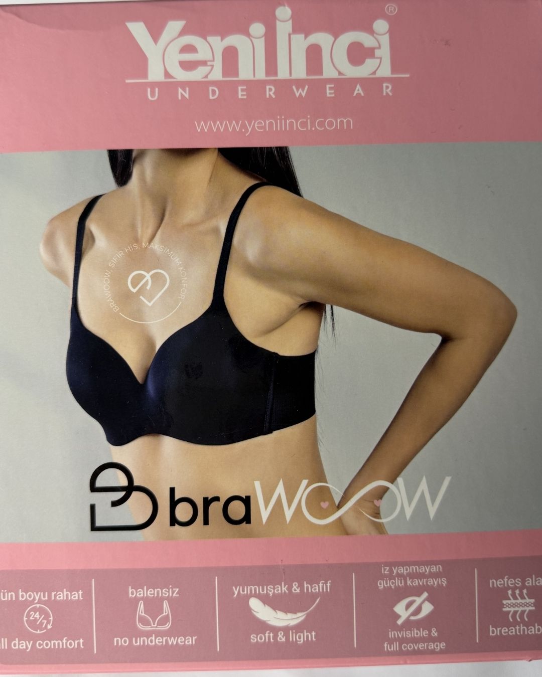 BraWoow Lazer Kesim Siyah Sütyen 